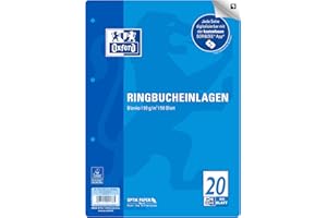 Oxford wkłady do segregatora, DIN A4, puste, 50 arkuszy, kompatybilne z SCRIBZEE (może nie być dostępna w języku polskim)