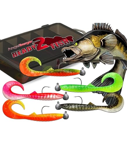 10 Stck Mister Twister Kder mit Doppelschwanz, 10,2 cm, Wei : Amazon.de:  Sport & Freizeit