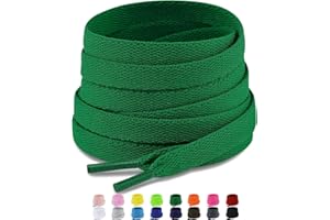 ‎PUZEAM Puzeam 2 Paar Premium Schnürsenkel flach reißfest Schuhbänder 8 mm breit Ersatz Schnürsenkel für Sneakers, Turnschuhe, Sportschuhe