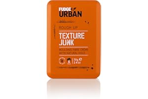 Fudge Urban Texture Junk, Texturizing Hair Cream, Flexible Medium Hold Hair Styling Product, Mouldable Clay with Natural Hold, Hair Cream for Men, 70 g