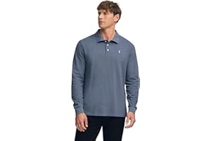 Polo Club Polo Elegante Uomo Manica Lunga Ricamo con Logo - 100% Cotone -