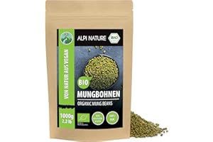 ‎ALPI NATURE Alpi Nature Mungobohnen BIO 1kg, bio Mungobohnen, Mungbohnen, Mung grüne Bohnen zum Kochen