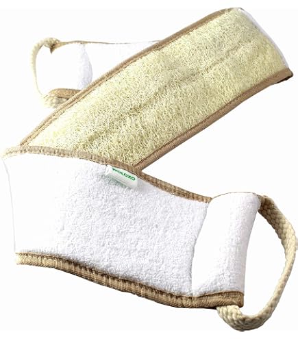 Ecotupia Natrliches Handgewebt - Sisal-Laua aus Agavenfasern - Trkischer  Duschschwamm mit Tasche und Seifenschleife - Groes Krperpeeling - Bio  Luffa - Zugang : Amazon.de: Kosmetik