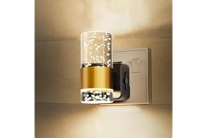 LOHAS-LED Plug in Night Light, Acrylic Night Light with Dusk to Dawn Sensor, Adjustable Brightness 0-100LM, Warm White 3000K, Plug in Nightlight for Hallway, Bathroom, Stair, Bedroom[1 Pack]