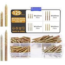 Gueenky 100 Stuks Dubbele Schroeven – M6, M8 En M10 – 30/40/50 Mm – Verzinkt – Voor Houten Meubels En Bevestiging