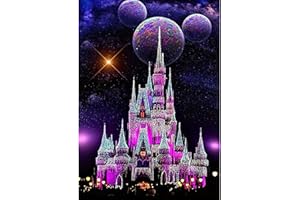 RICUVED Castles Diamond Painting Kits, 5D CastlesDiamond Painting Kits for Adults Full Drill Diamond Painting Kits Diamond Art Kits for Beginners Crystal Picture Art for Home Decor 11.8x15.7 Inch