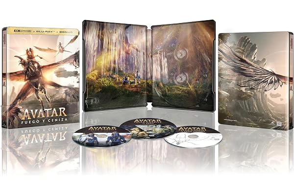 Avatar: Fuego y Ceniza (Avatar: Fire and Ash) (Steelbook) (4K UHD + Blu-ray + Blu-ray Extras)