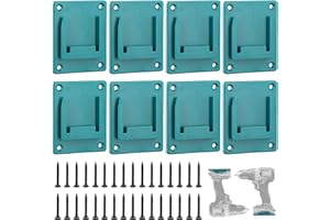 Duronge 8 piece Wall Mount, Drill Power Tools Drill Holder, Bholder With 32 Screws, Tool Holder for Makita 18V (Blue)