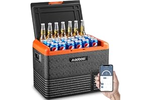 AAOBOSI Frigo Portatile,Frigo Auto,Frigorifero Portatile 40L per Conservare Bevande E Alimenti,-20°C-20°C,12/24v,Frigo Campeggio Con Controllo Wifi E Led Touch Control,Adatto Per Viaggi e Feste ecc