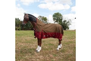 BRAMA WEST Brama-West Nevada - Manta de invierno con cuello alto, impermeable, forro de nailon, color rojo envejecido