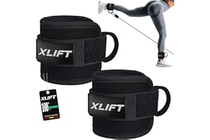 XLIFT Cavigliere Cavi Palestra - Accessori Palestra - Cavigliere Pulegge Gym - Cavigliera Adatto per di Allenamento Glutei e esercizi Gambe con Cavi - Ankle Straps Gym per Uomo & Donna
