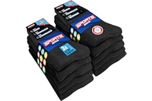 SOXCO 10 Paia Calzini Uomo Sportivi Spugna Running Trekking, Confezione da 10