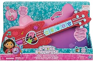 GABBY'S DOLLHOUSE Gabby et la Maison Magique - Gabby dollhouse - Ukulele interattivo - Chitarra per bambini, musica per bambini, canzoni effetti sonori, cartone animato Gabby e la casa magica, giocattolo per bambini da