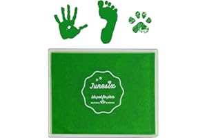 ANCWZOZ Ink Pad, 5x4'' Washable Non-Toxic Ink Stamp Pad for Baby Footprint Handprint, Green