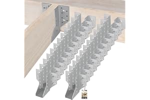 KOTARBAU® Juego de 25 soportes para vigas de 40 x 110 mm, conectores de madera de acero galvanizado, soportes para vigas, conectores de viga de carga pesada, conectores de viga, conectores de viga de