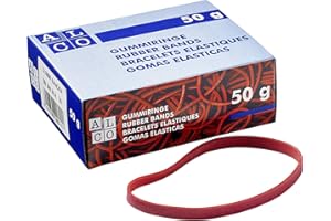 ALCO-Albert 749 - Gummibänder 100 x 5 mm, rot, Schachtel á 50 g
