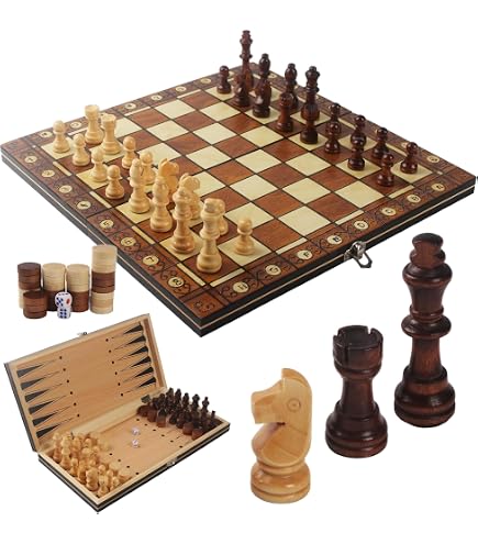 Cayro Scacchiera in legno senza pezzi 40x40 cm Marrone | Kidinn