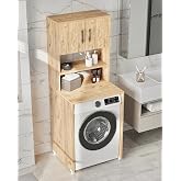 Reyo Enda Home &Ccedil;amaşır Makinesi Dolabı 3 Raflı Kapaklı Banyo Dolabı Atlantik &Ccedil;am