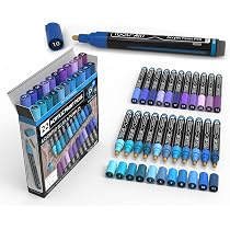 Set 36 Pennarelli Acrilici TOOLI-ART – Colori Pelle E Terra, Punta Extra Fine 0.7 Mm, Per Pietra, Tela, Legno