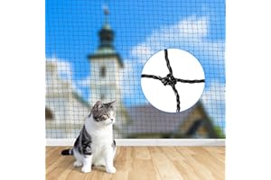 OFFOF Katzennetz für Balkon – Drahtverstärktes Katzenschutznetz, Biss- und Reißfestes Balkonnetz für Katzen, UV-Beständig, Wetterfest, Ideal für Fenster, Terrasse, Balkon und Türen(3 * 4M)