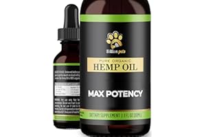 Billion Pets – Cold-Pressed Hemp Seed Oil for Dogs & Cats – UK Made Nutritional Supplement – Omega 3, 6, 9 – 1 Pack