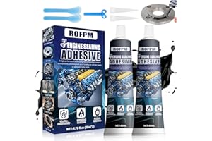 ROFPM Pate A Joint Moteur Haute Temperature, pour Réparation, Silicone Noir, Joint Carter Huile Moteur, Mastic d'Étanchéité pour Moteur et Pot d'Échappement Joints Mécaniques de Moteur Automobile