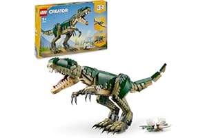 LEGO Creator 3in1 T. rex to Triceratops to Pterodactyl Toys, Dinosaur Figures for 9 Plus Year Old Boys & Girls, Posable Dino Toy Model Building Set, Birthday Gift Idea for Kids 31151