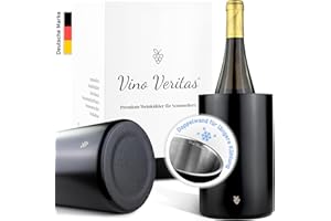 Vino Veritas® Refrigeratore Bottiglia di Vino e Champagne (Acciaio Inossidabile Nero)