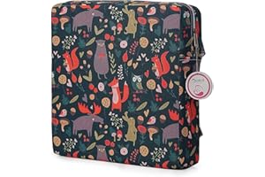 Zicac Portable Réhausseur Coussin de Siège Chaise Haute avec Boucle de Sécurité pour Repas Voyage de Bébé Bambin Enfant Tout-Petit Motif de Cartoon Animaux Coloré (Animal)