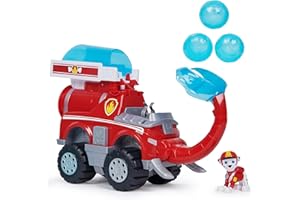 PAW Patrol Jungle Pups, Deluxe Marshall Słoń Pojazd z wyrzutniami rakiet, zabawka ciężarowa z figurką, zabawki dla dzieci i dziewcząt w wieku od 3 lat
