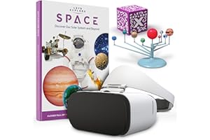 LET'S EXPLORE OCEANS Let's Explore Space VR Headset for Kids & Adults, STEM Educational Virtual Reality Headsets/AR Glasses VR Set for Android Smartphones & iPhone