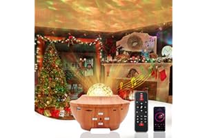 eLinksmart Proyector Estrellas, Lámpara de Nocturna & Océano con Múltiples Modos de Luz, Proyector Galaxy con Altavoz Bluetooth, Iluminación Nocturna para Niños con Temporizador