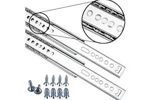 Stahlia Schubladenschienen 27mm x 246 mm (1 Paar) Teilauszug Schubladenauszug Kugelauszug Rollenauszug Schienen Führung Schienensystem Auszugsschienen Kugelführung