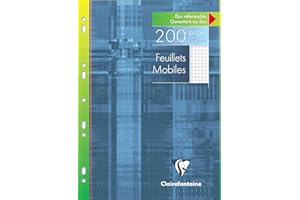 ‎CLAIREFONTAINE Clairefontaine 17522C Ringbucheinlagen Packung (mit 100 Blatt DIN A4, 21 x 29,7 cm, kariert mit Rand, 90g, ideal für die Schule) weiß