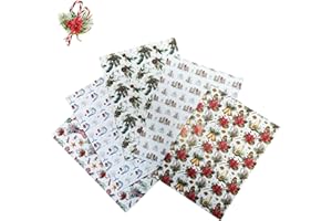 LINA OFFICINE GRAFICHE CREATIVE Carta da Regalo Natale 5 Fogli 100 x 70 cm con targhetta segnanome