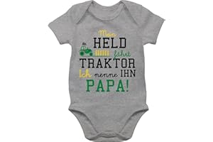 Shirtracer - Baby Body Junge Mädchen - Traktoren - Mein Held fährt Traktor