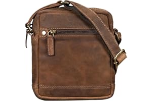 STILORD 'Pepe' Sac à Bandoulière Cuir pour Homme Besace en Cuir Petit Sac à l'epaule Vintage Sacoche Vertical