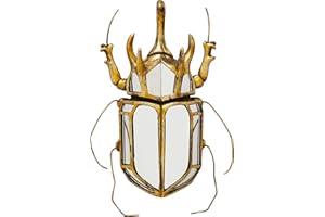 ‎KARE Kare Design Wandschmuck Beetle Mirror, Gold, Wandschmuck, Käfer, Glas verspiegelt, handgefertigt, 39x25x6 cm (H/B/T)