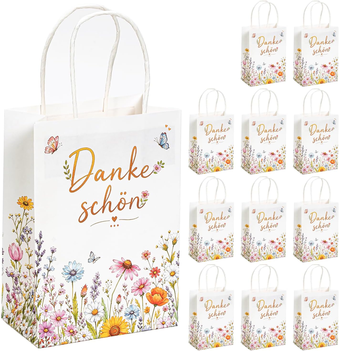 Technische Daten & Spezifikationen : Dankeschön Geschenke - 12er Set kleine Papier