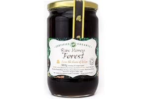 THE RAW HONEY SHOP RAW NATURAL HIVE PRODUCTS Luisa’s Raw Certified Organic Forest Honey |Antibacterial |Unpasteurised |Single Origin |The Raw Honey Shop |(960g)
