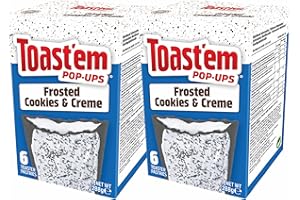TOASTEM POP-UPS Toast'em Pop-Ups Frosted Cookies & Crème 288g x 2 Packs | 6 Toaster Pastries per Box | Toaster Pastries | American | Similar to Pop Tarts