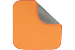 Sensalou - Alèse de chaise pour incontinence - 45 x 45 cm - Imperméable, lavable, orange