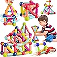 AYEBIA Magnetic Sticks Building Blocks for Kids Toys for Girls | Magnetic Toys for Boys Age 3+ Year 4 5 6 7 8 10 12 14 Old Educational Stem Learning Magnet Stick with Balls Game Set (42 PCS)