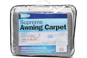 MP Brands Weaved Supreme Rot Weatherproof Ground Covering Groundsheet Tent & Awning Carpet - GREEN & GREY