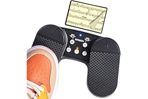 STRICH Drahtloser Page Turner Pedal für iPad, Wiederaufladbares Musikseitenumblätter-Pedal, 5 Modi, USB Lautloses Fußpedal für Tablets, iPad Pro, Instrumente Spielen, PC, SPT-10