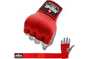 5RIDGE Guantoni interni in gel per punzonatura imbottiti per pugni, bende sotto guanti lunghi supporto per il polso, ideali per MMA, kickboxing, allenamento per arti marziali