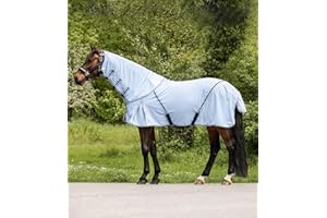 WALDHAUSEN Protect Fliegendecke mit abnehmbarem Halsteil, hellblau/Nachtblau, 125 cm