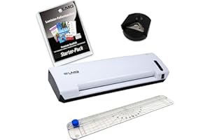 ‎LMG GERMANY Laminator up to DIN A3 - for radiant documents in a set with corner round and foil starter set, up to 2 x 125 microns, A6, A5, A4, A3, for perfect results