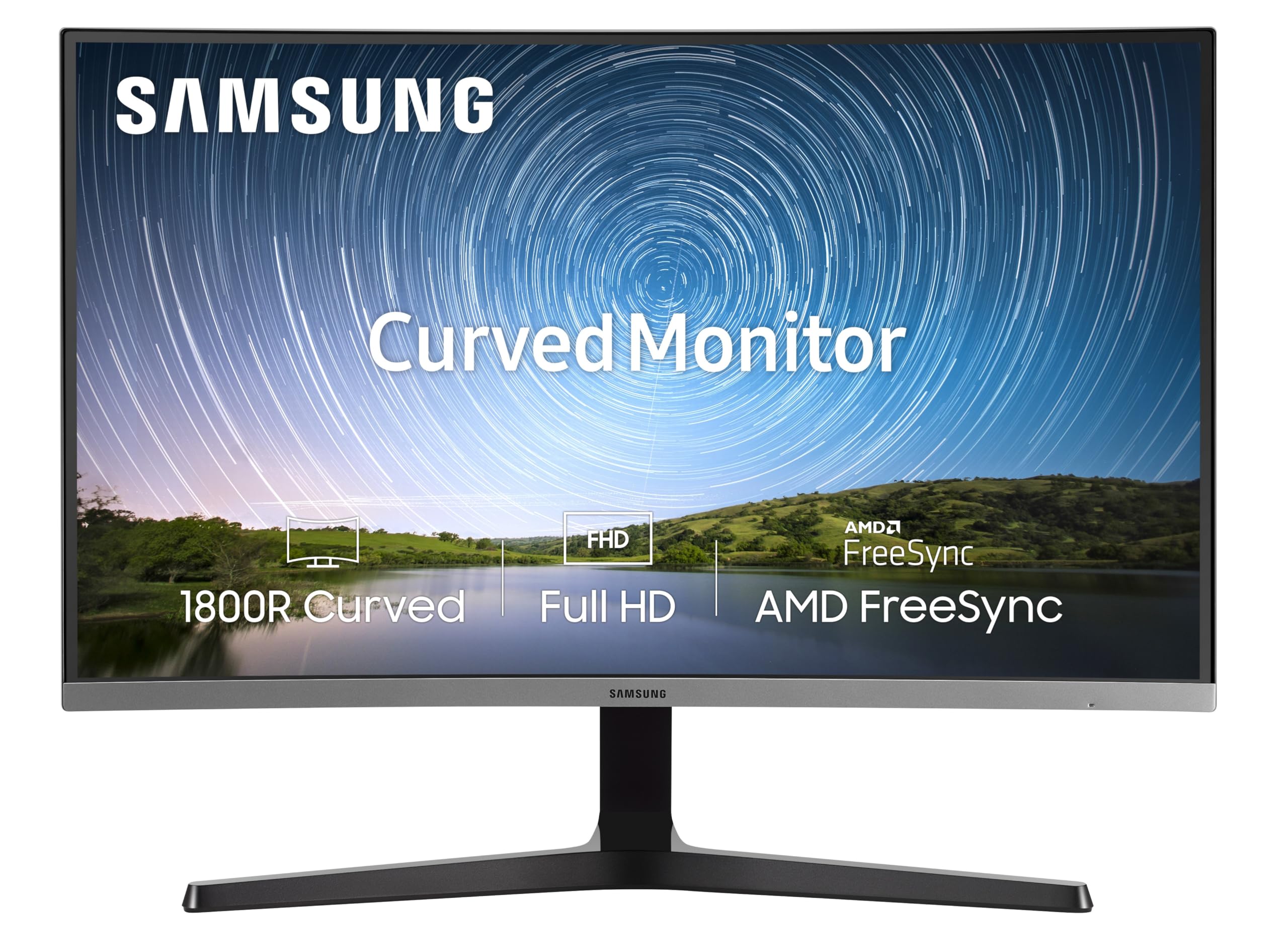 Samsung 27-Inch(68.5cm) FHD, 1800R Curved 1,920 X 1,080 LED Monitor, VA Panel, Slim Design, AMD Freesync, Flicker Free, HDMI,