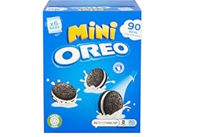 Oreo Chocolate Sandwich Biscuit Mini Bags, Classic Chocolate Biscuits With Vanilla Creme Filling, Multipack of 6 x 19 g (Pack of 1)